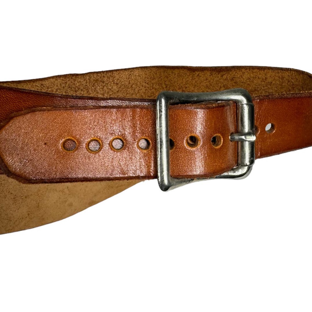 Vintage Tooled Stamped Leather Atlanta Falcons Visor Football NFL Handmade - Picture 5 of 7